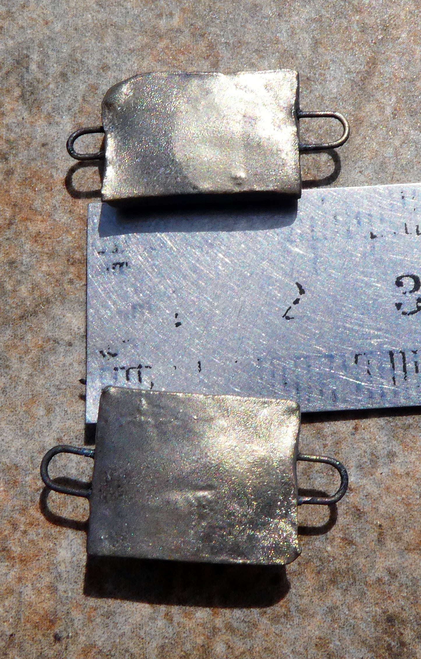 Ceramic Rectangle Moulded Connectors -Cherry Limeade