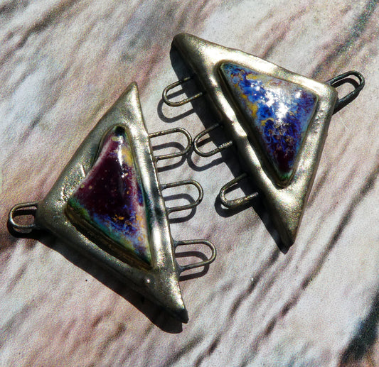 Ceramic Three Hoop Triangle  Moulded Connectors -Sailors Delight