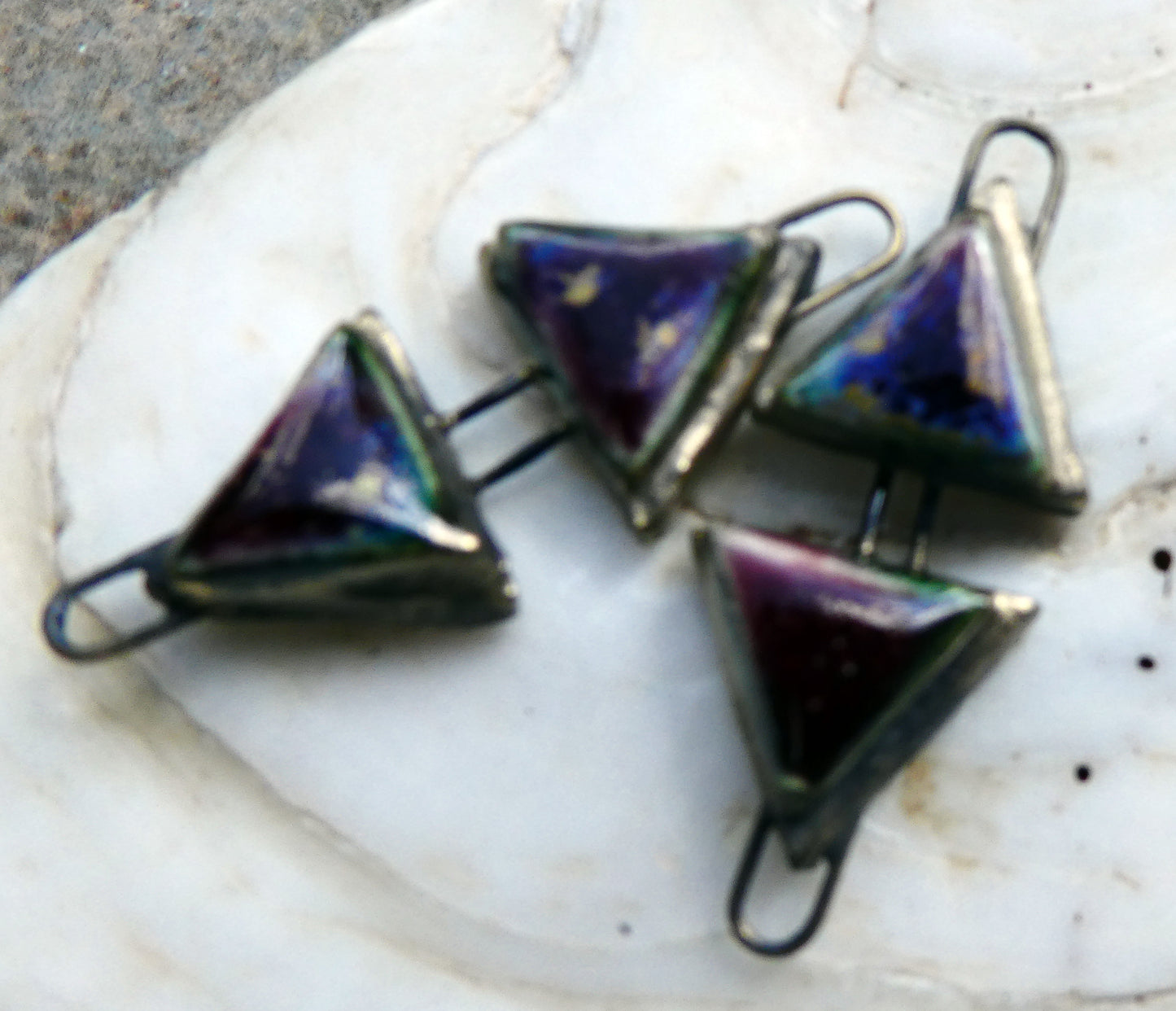 Ceramic Double Triangle Moulded Connectors -Sailors Delight