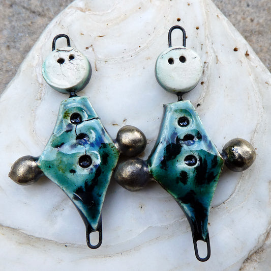 Ceramic Simple Souls Connectors - Ocean Mist