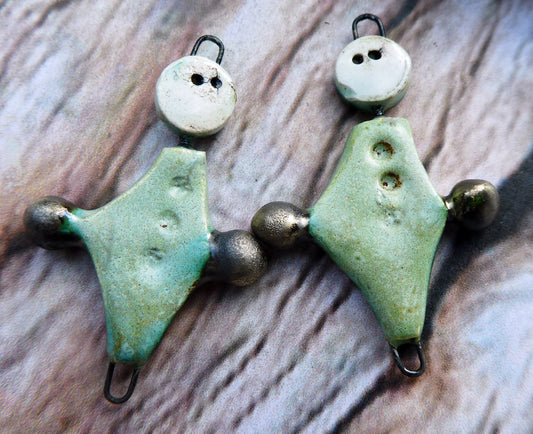 Ceramic Simple Souls Connectors - Mint