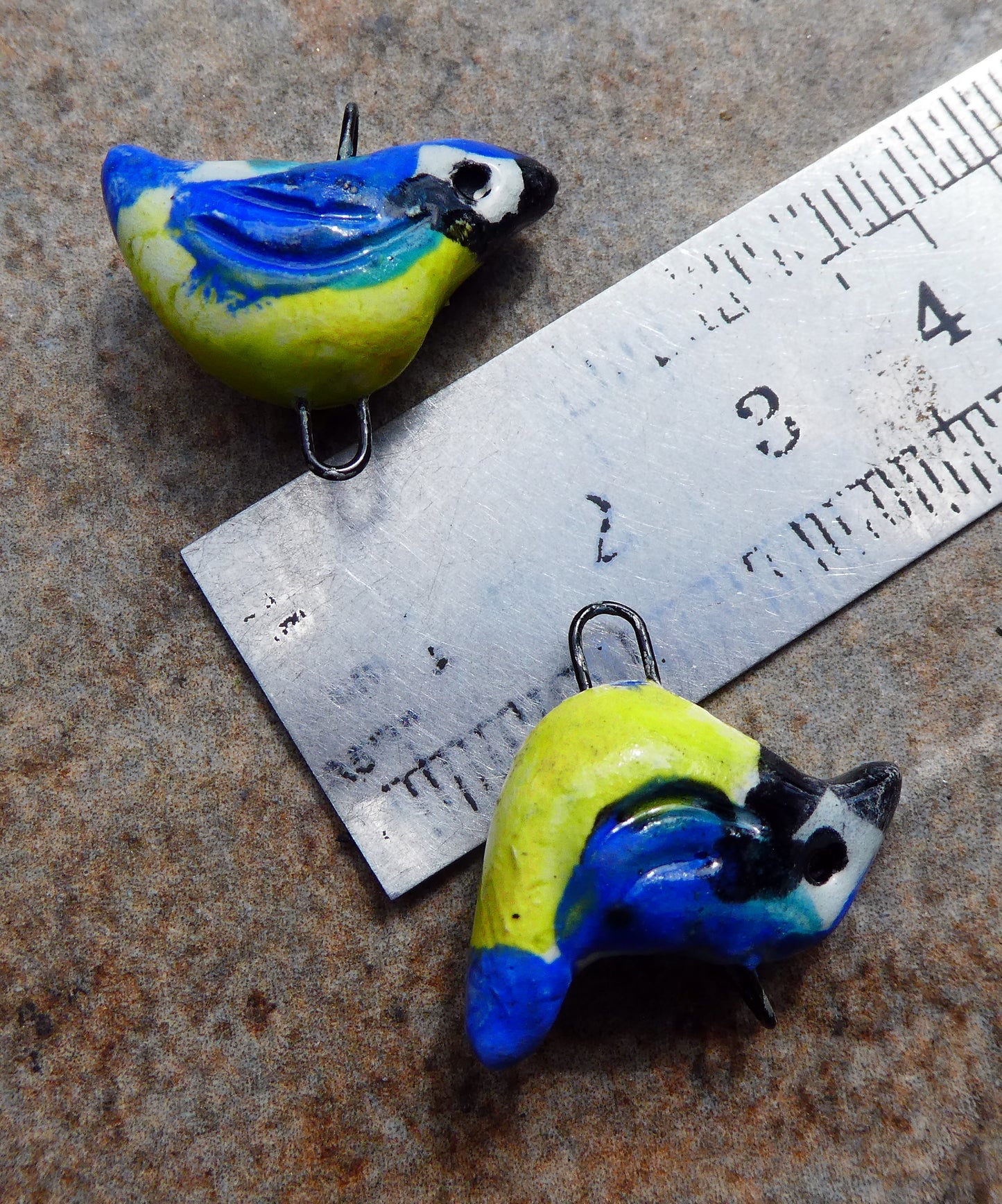 Ceramic Blue Tit Connectors