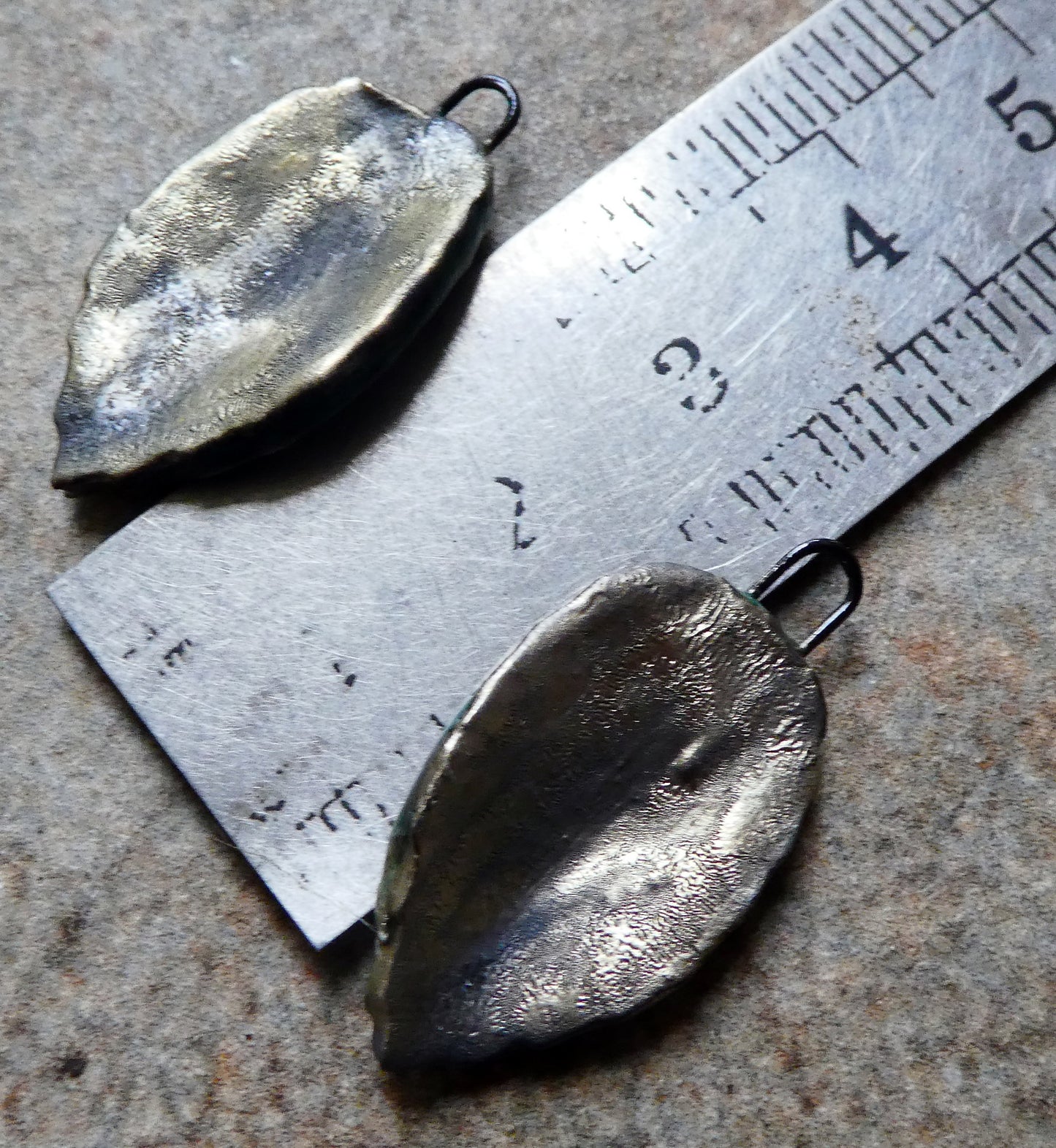 Ceramic Lustrous Leaf Charms- Algae Bloom