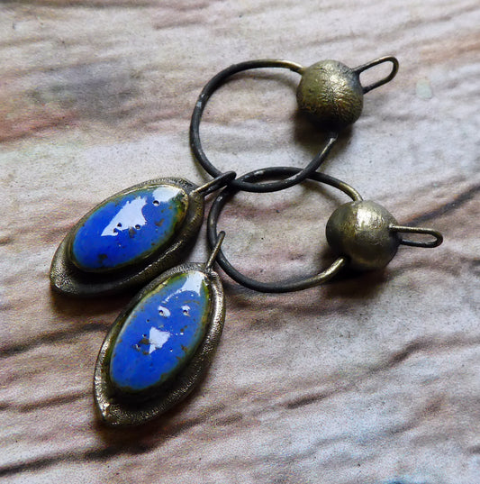 Ceramic Moulded Bobble and Oval Dangles - Ohio