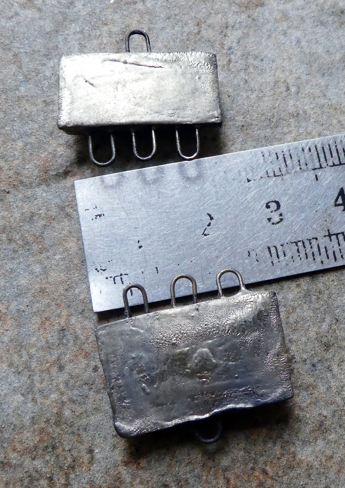 Ceramic Moulded Oblong Connectors- Mardi Gras