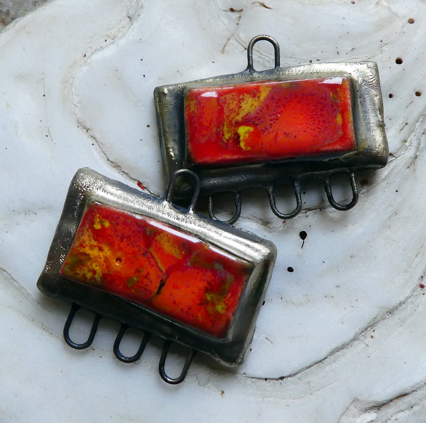 Ceramic Moulded Oblong Connectors-Firecracker