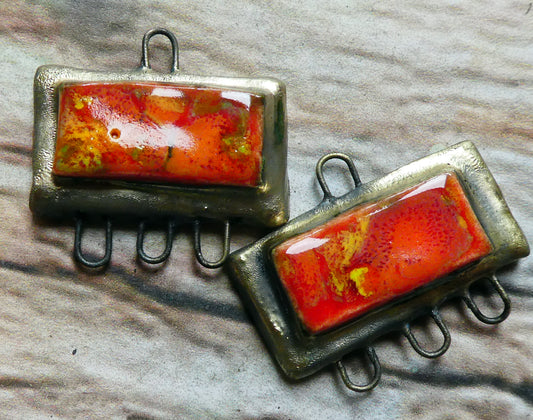 Ceramic Moulded Oblong Connectors-Firecracker
