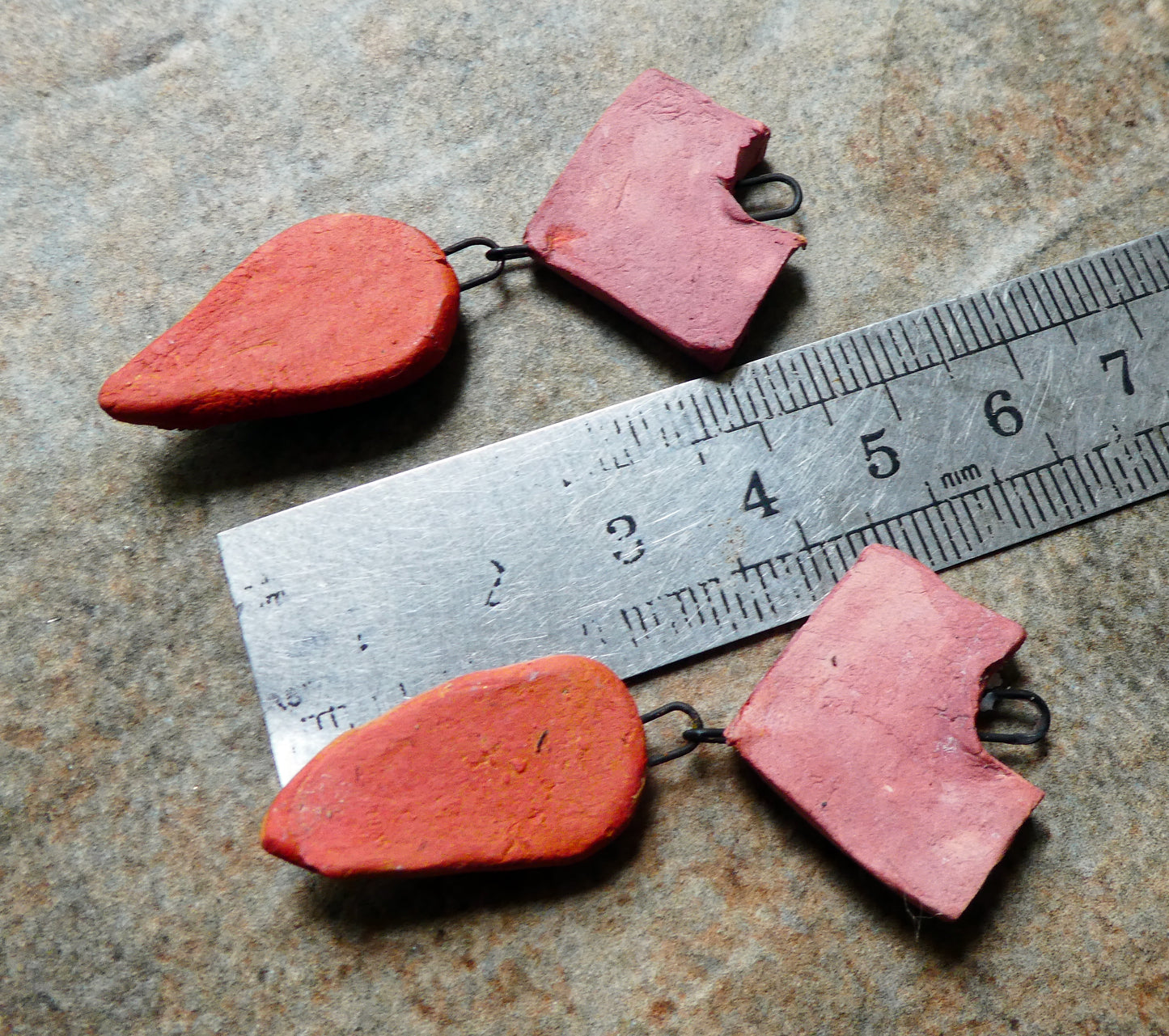 Ceramic Fox and Tail Dangles