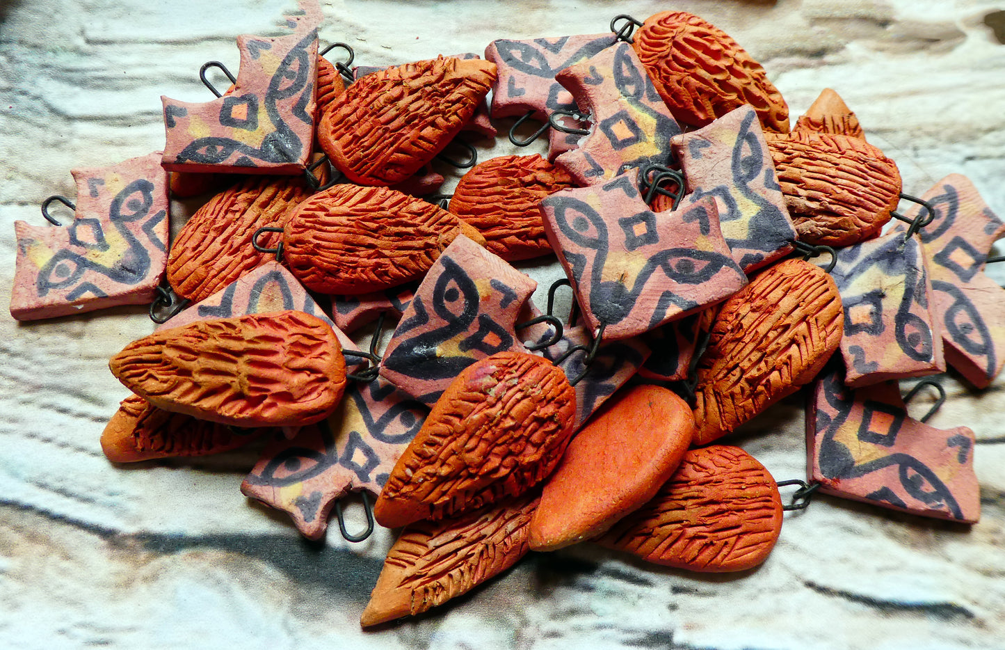 Ceramic Fox and Tail Dangles