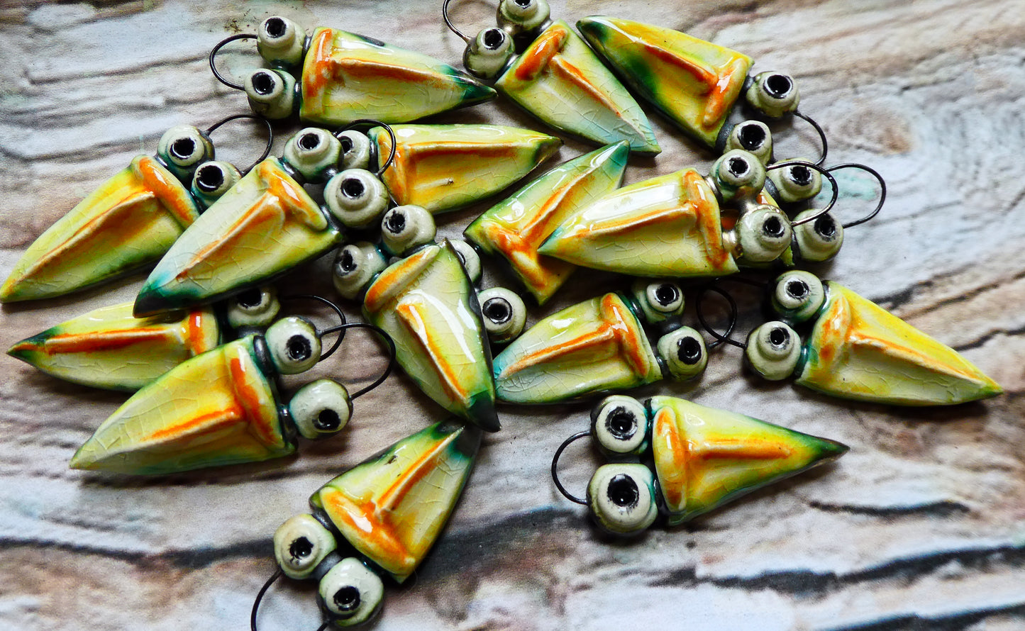 Ceramic Seagull Face Charms
