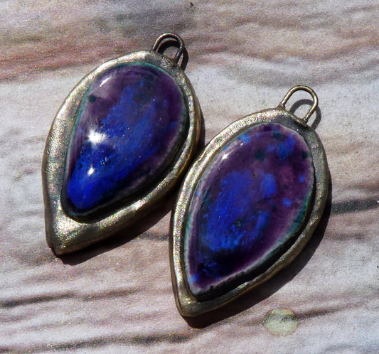 Ceramic Moulded Leaf Charms - La Fiesta