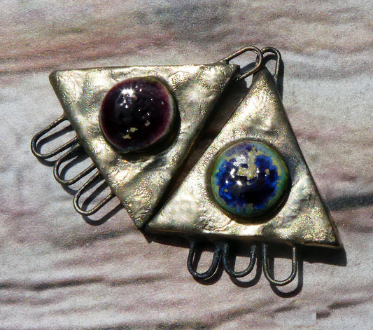 Ceramic Moulded Three Hoop Triangle Connectors - Sailors Delight