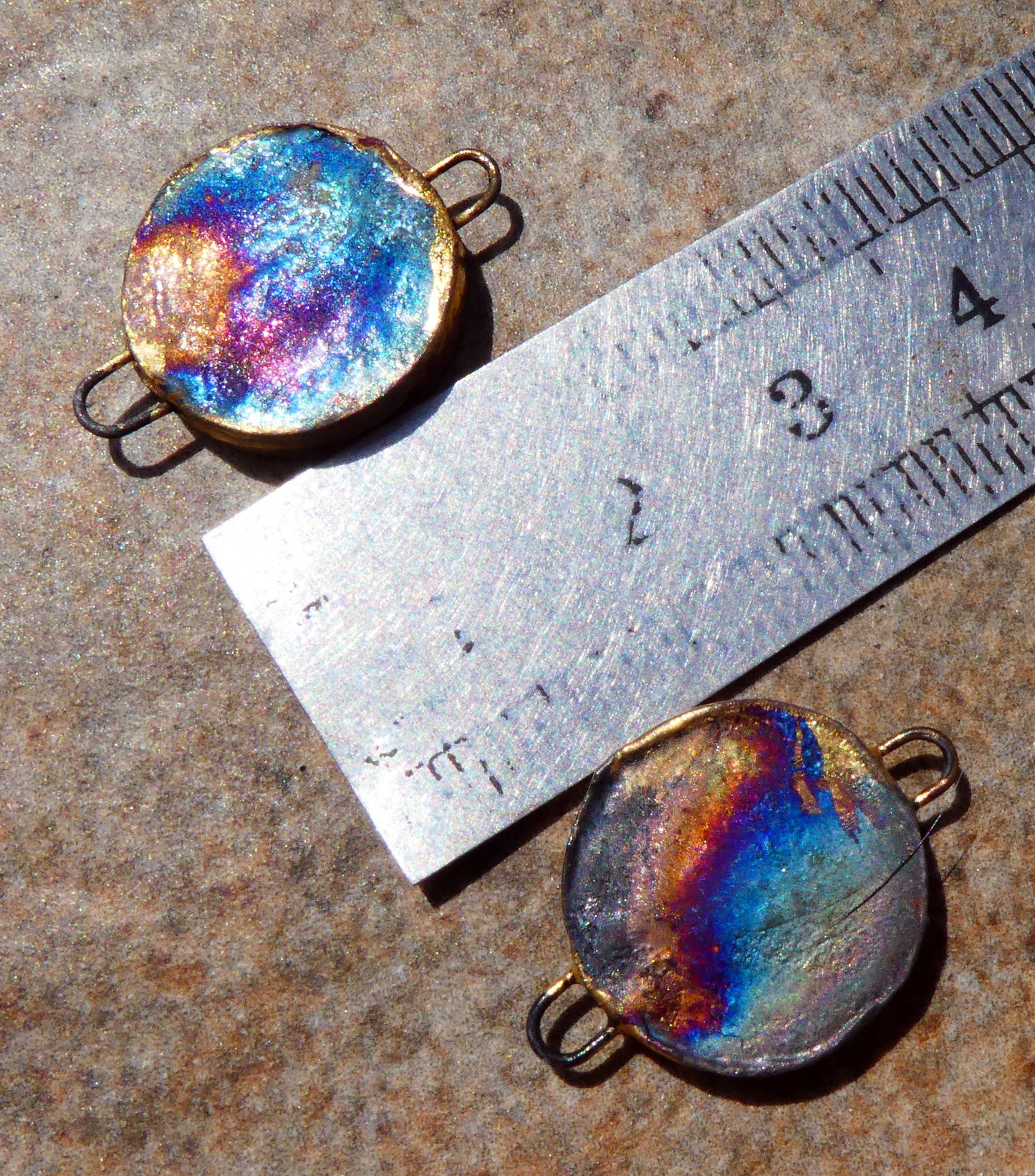 Ceramic Green Man Decal Disc Connectors - #3