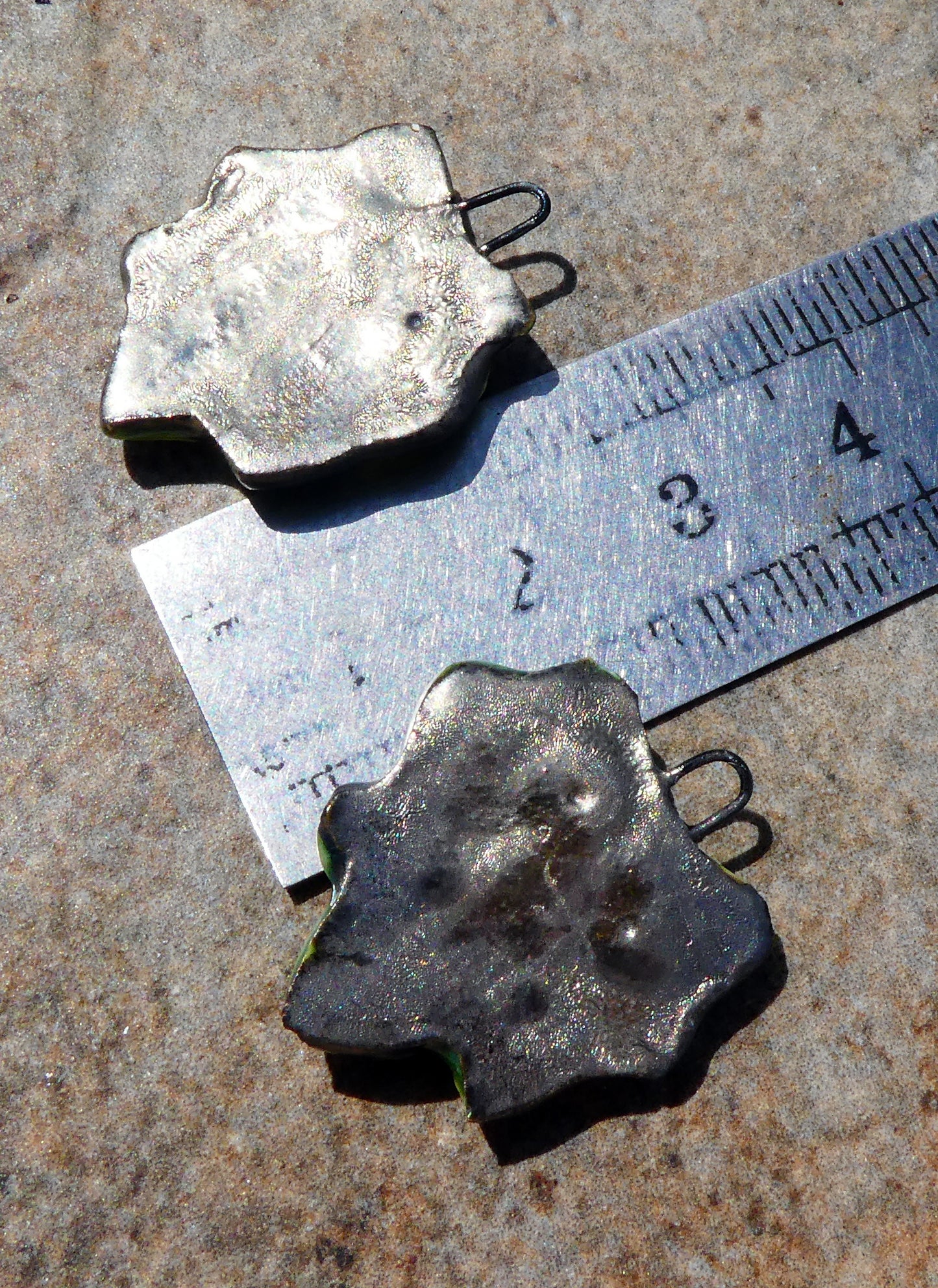 Ceramic Green Man Earring Charms - Lime