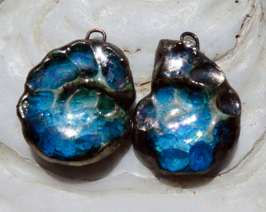 Ceramic Glassy Nautilus Shell Charms