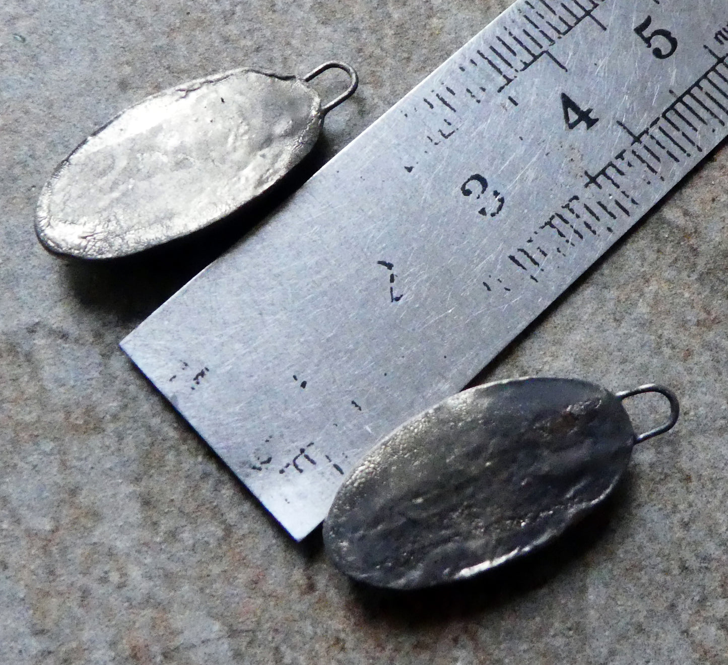 Ceramic Moulded Oval Charms - Tranquil Earth