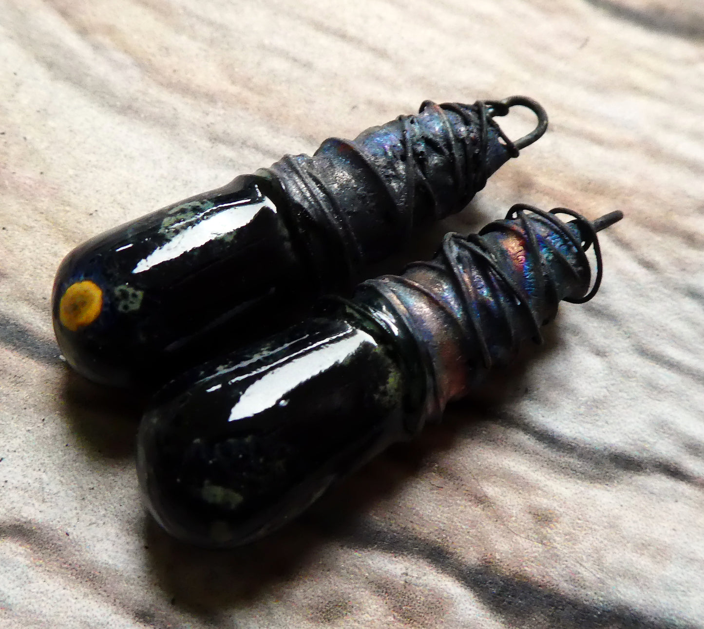 Ceramic Wire Wrapped Baton Charms -Constellation