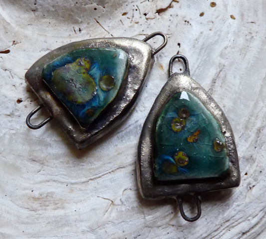 Ceramic Moulded Arch Connectors - Mystic Jade