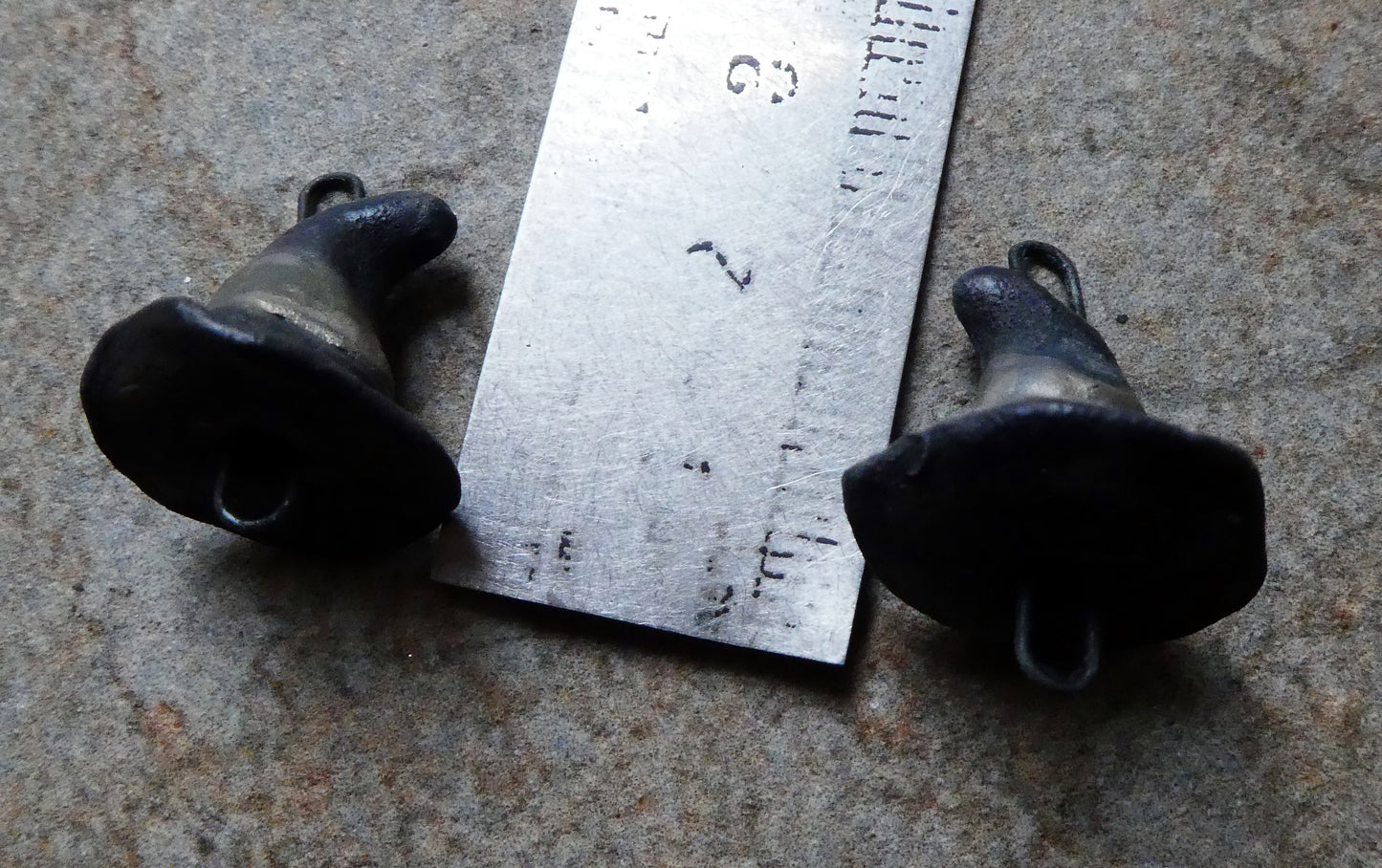 Ceramic Witch Hat Earring Connectors - Matte