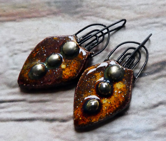 Ceramic Multi Hoop Pointed Charms -Amber Sparks