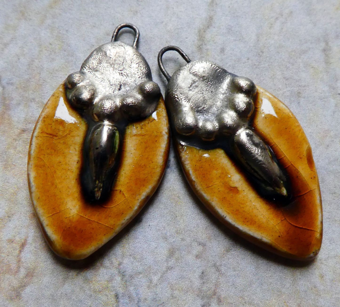 Ceramic Decorative Pointy Charms - Cognac