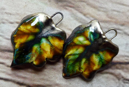 Ceramic Leaf Charms -Billabong