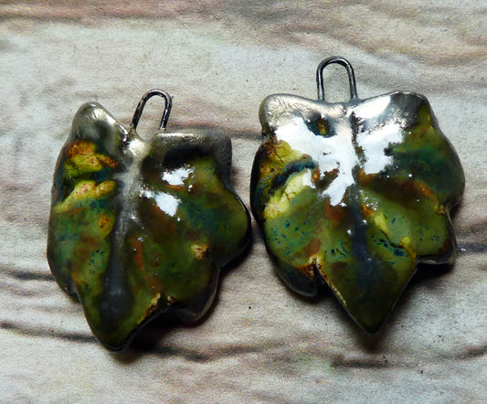 Ceramic Leaf Charms - Pagoda