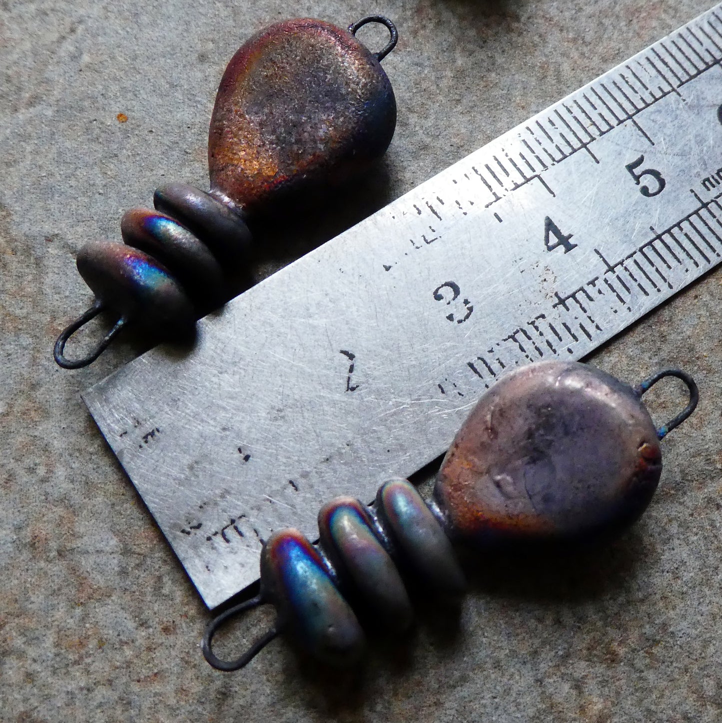 Ceramic Skull Connectors - Scorched