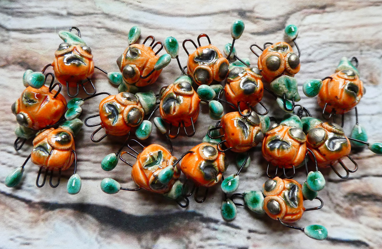 Ceramic Pumpkin Man Connectors