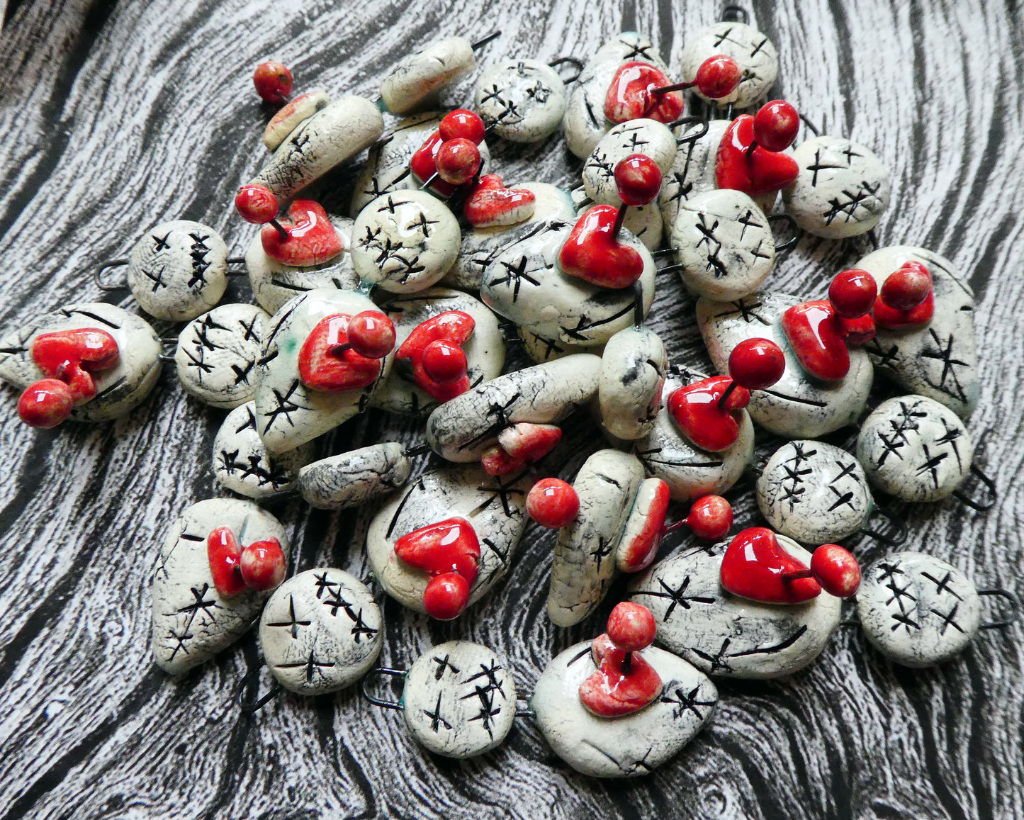 Ceramic Voodoo Doll Charms