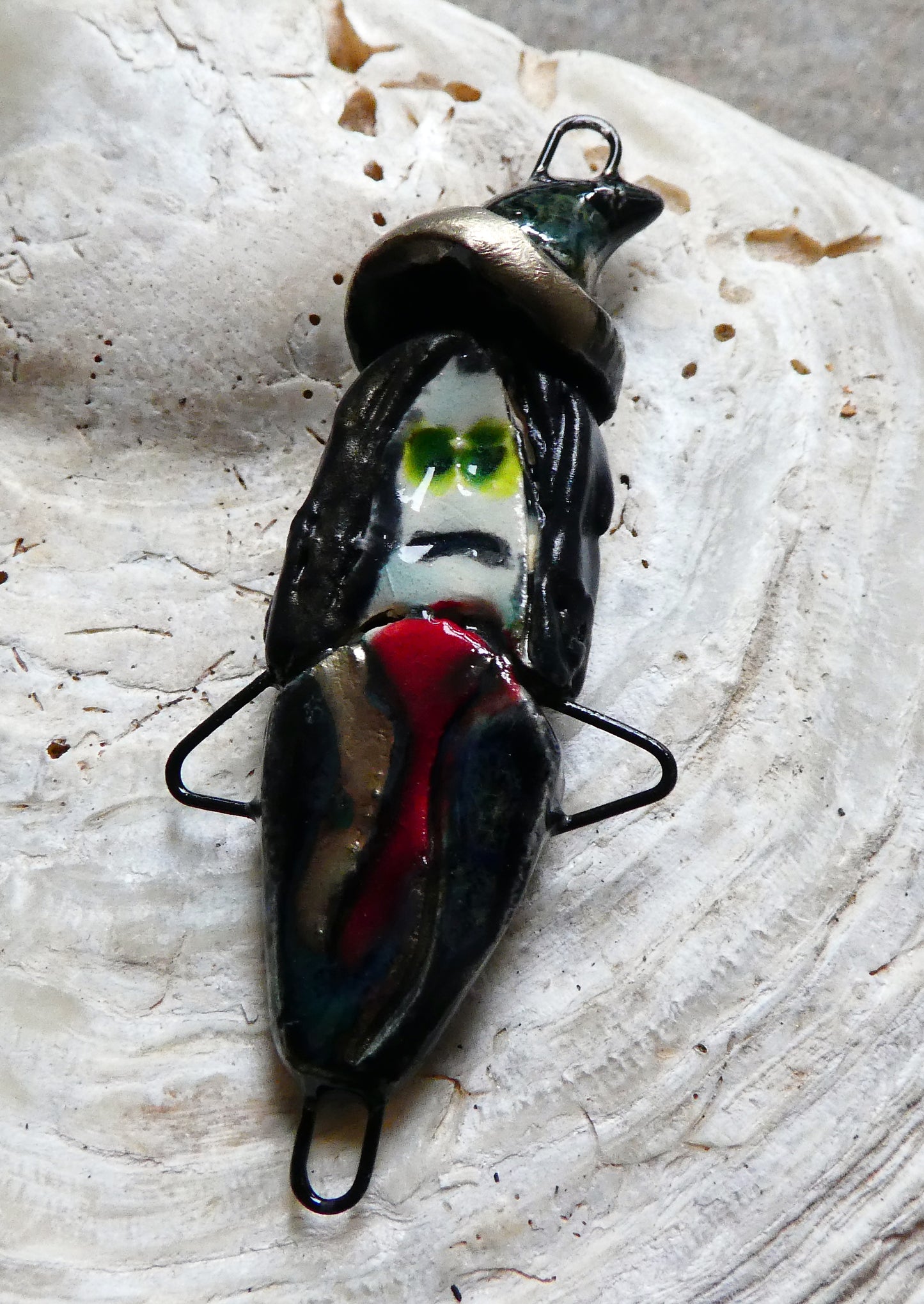 Ceramic Single Witch Connectors - Red