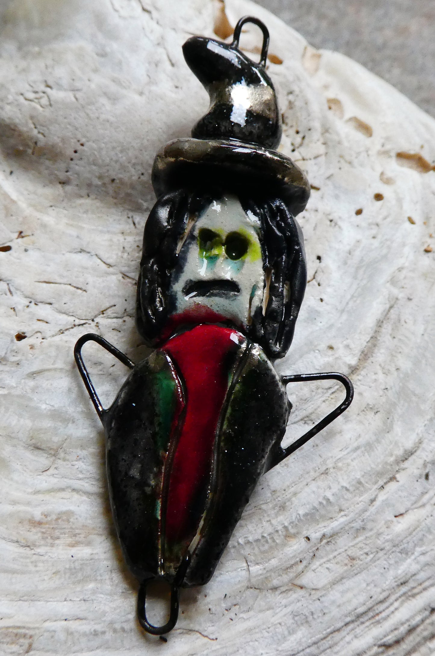 Ceramic Single Witch Connectors - Red