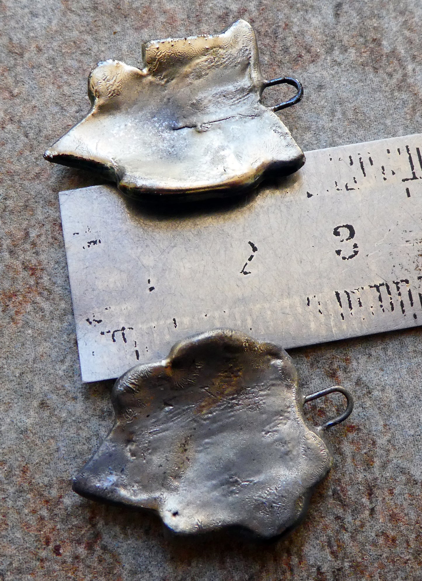 Ceramic Leaf Charms -Dark Jade