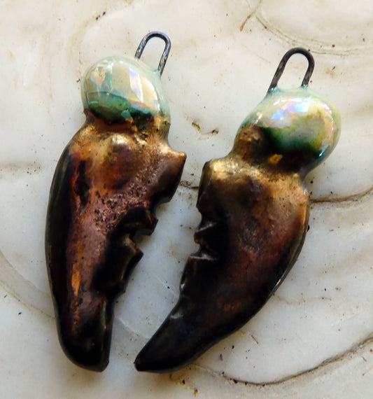 Ceramic Decker's Blade Charms -Reflecting