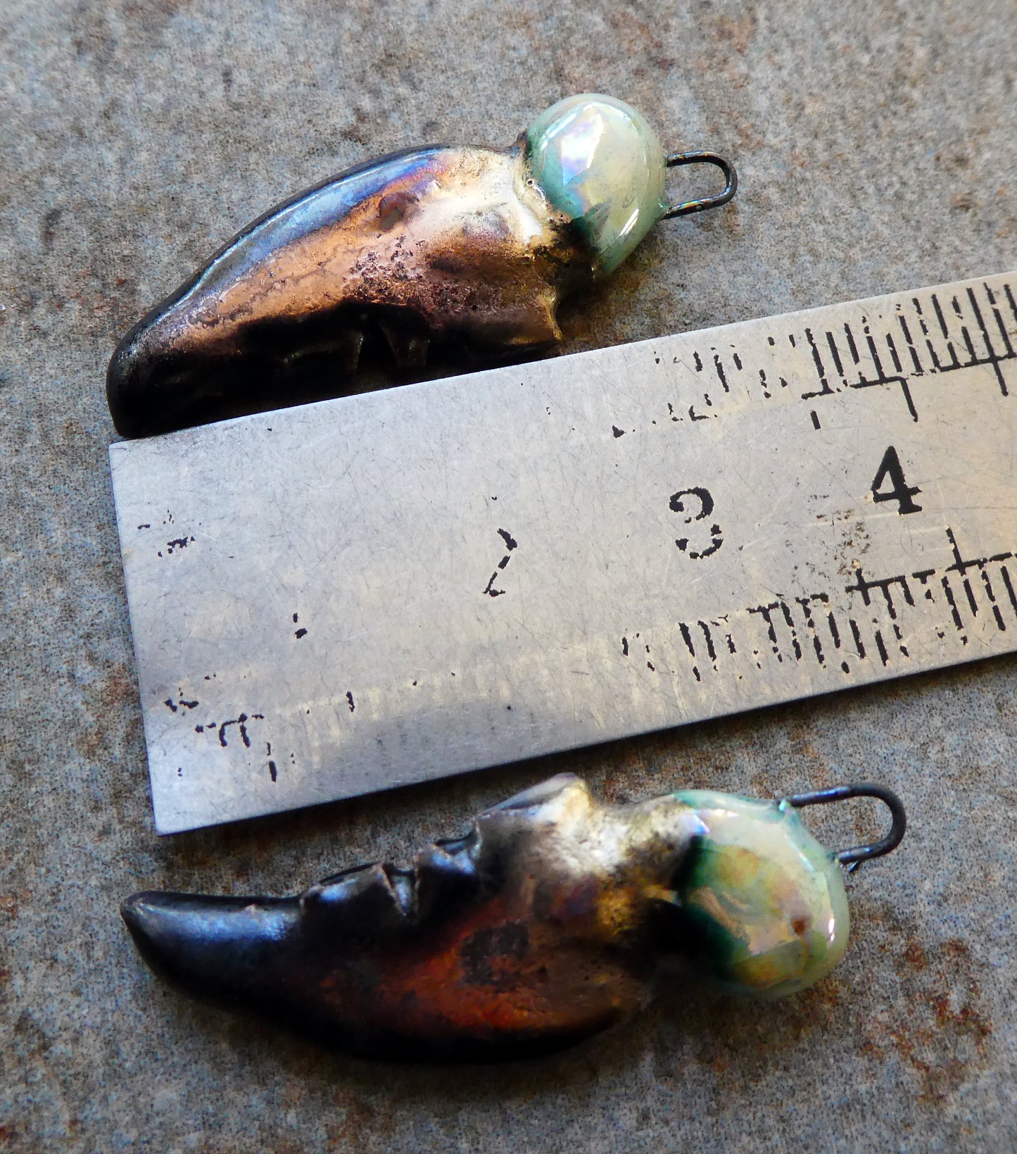 Ceramic Decker's Blade Charms -Reflecting