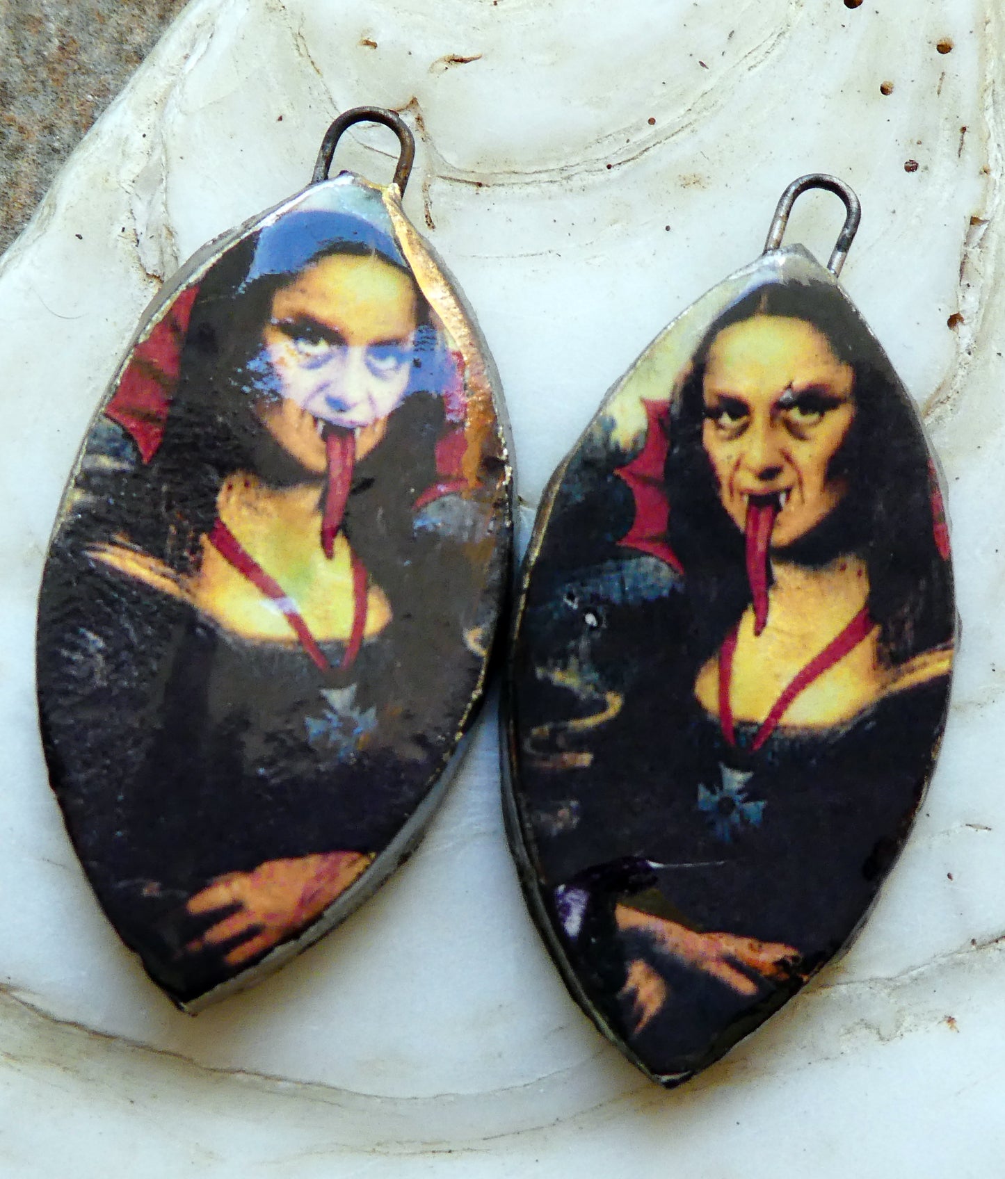 Ceramic Halloween Mona Decal Charms #4