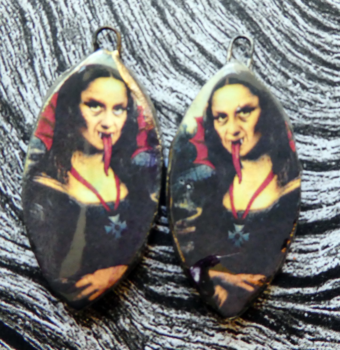 Ceramic Halloween Mona Decal Charms #4