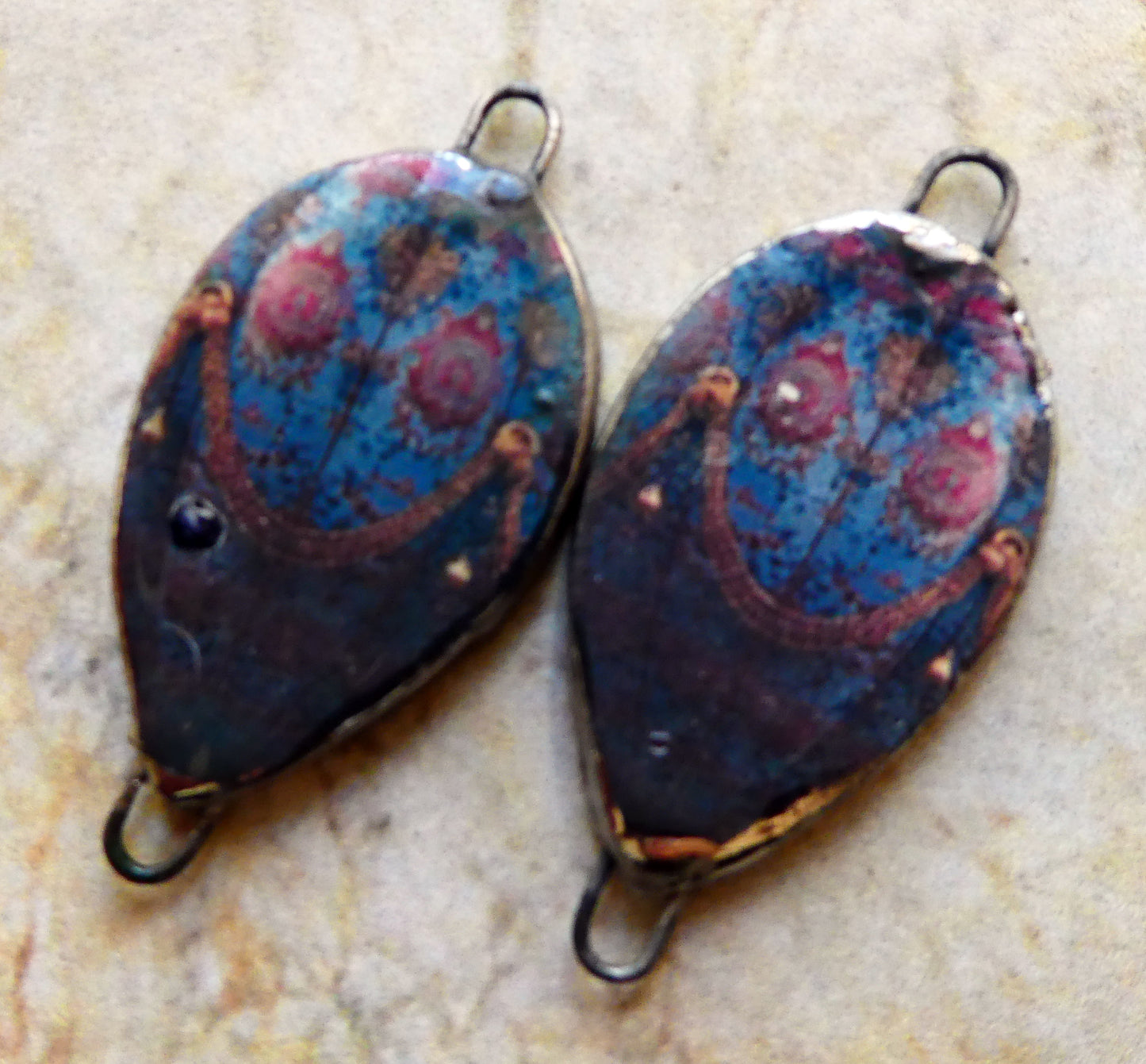 Ceramic Vintage Hot Air Balloon Decal Connectors #3