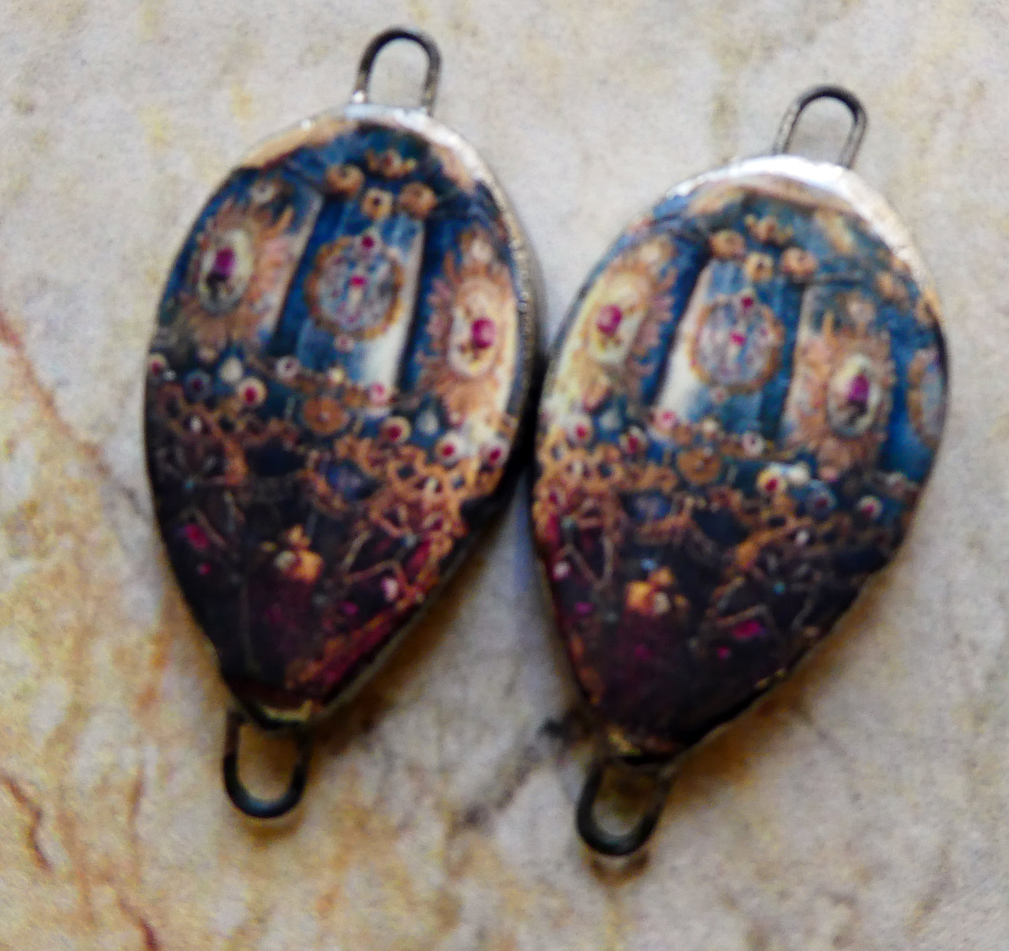 Ceramic Vintage Hot Air Balloon Decal Connectors #4