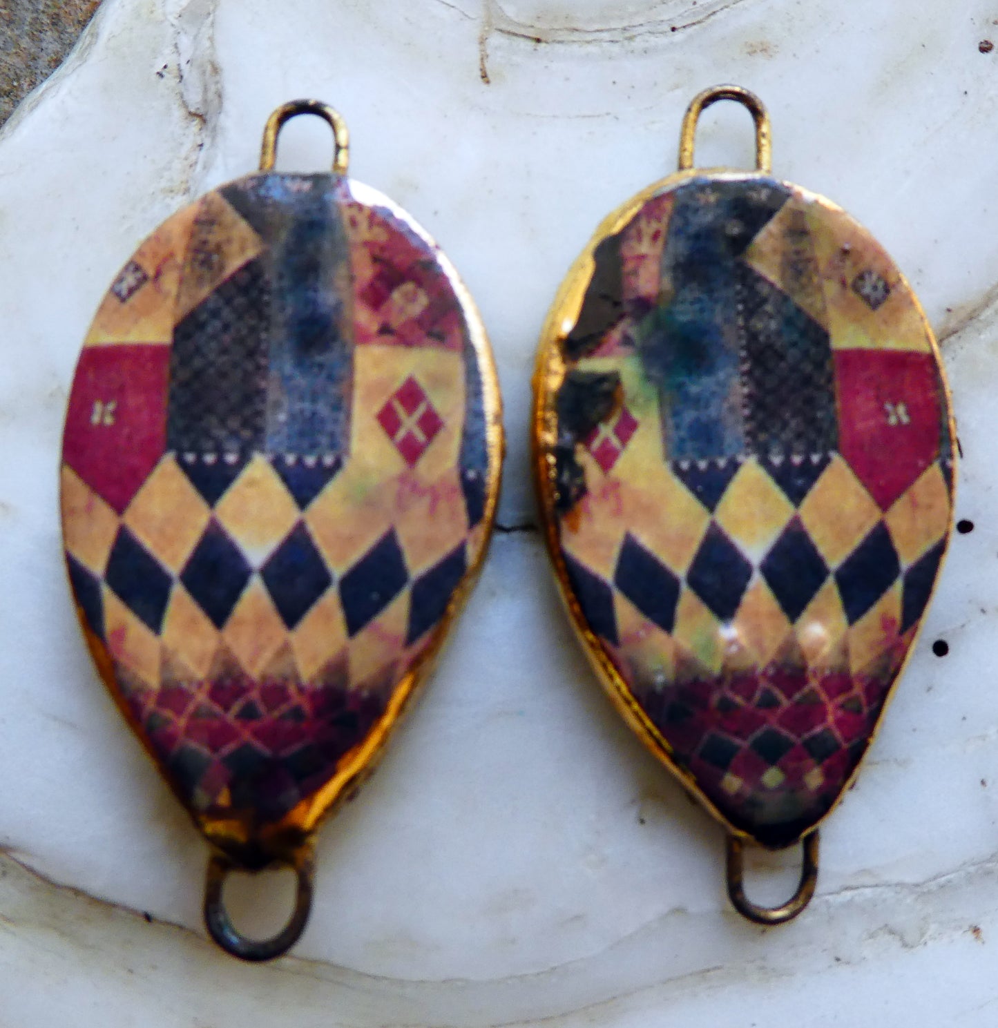 Ceramic Vintage Hot Air Balloon Decal Connectors #13