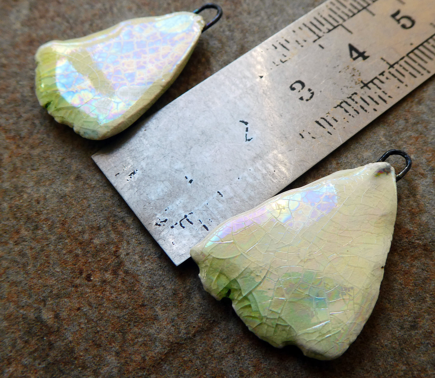 Porcelain Lustrous Ghostie Earring Charms