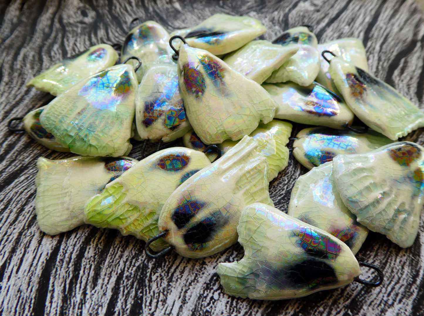 Porcelain Lustrous Ghostie Earring Charms