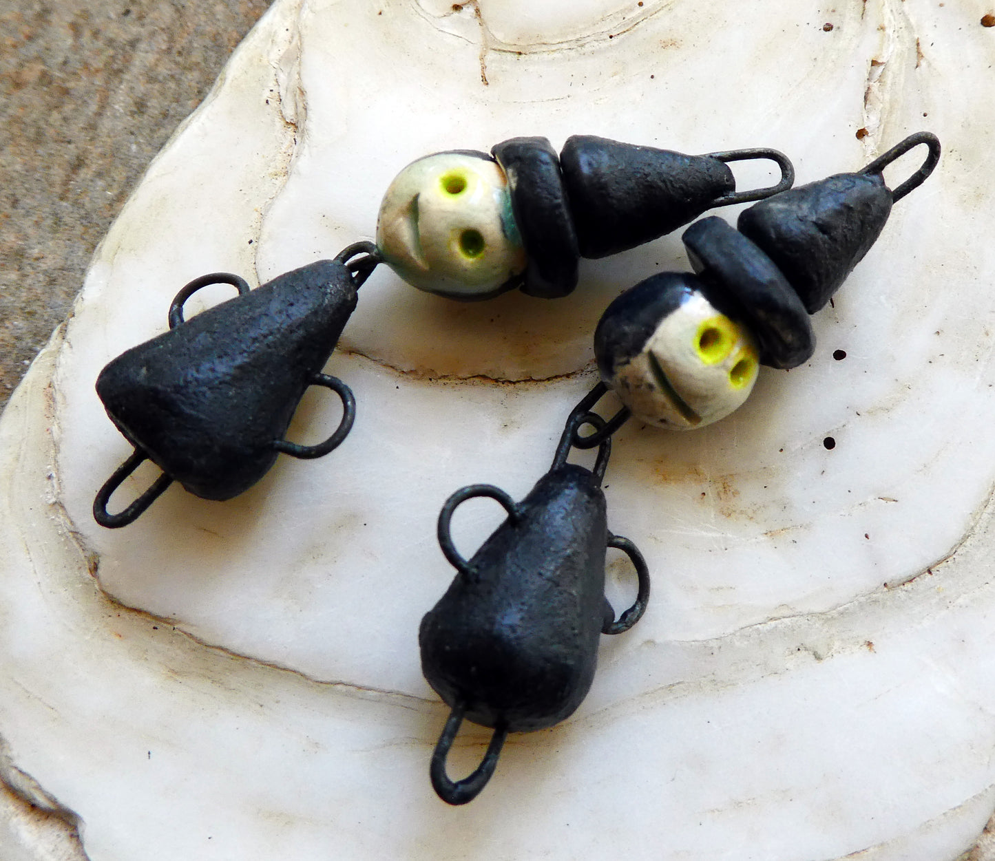 Ceramic Dangly Witch Connectors - Matte Black