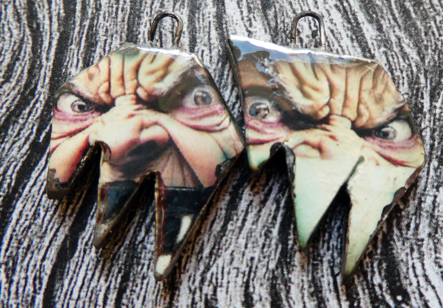 Ceramic Witch Decal Earring Charms#6