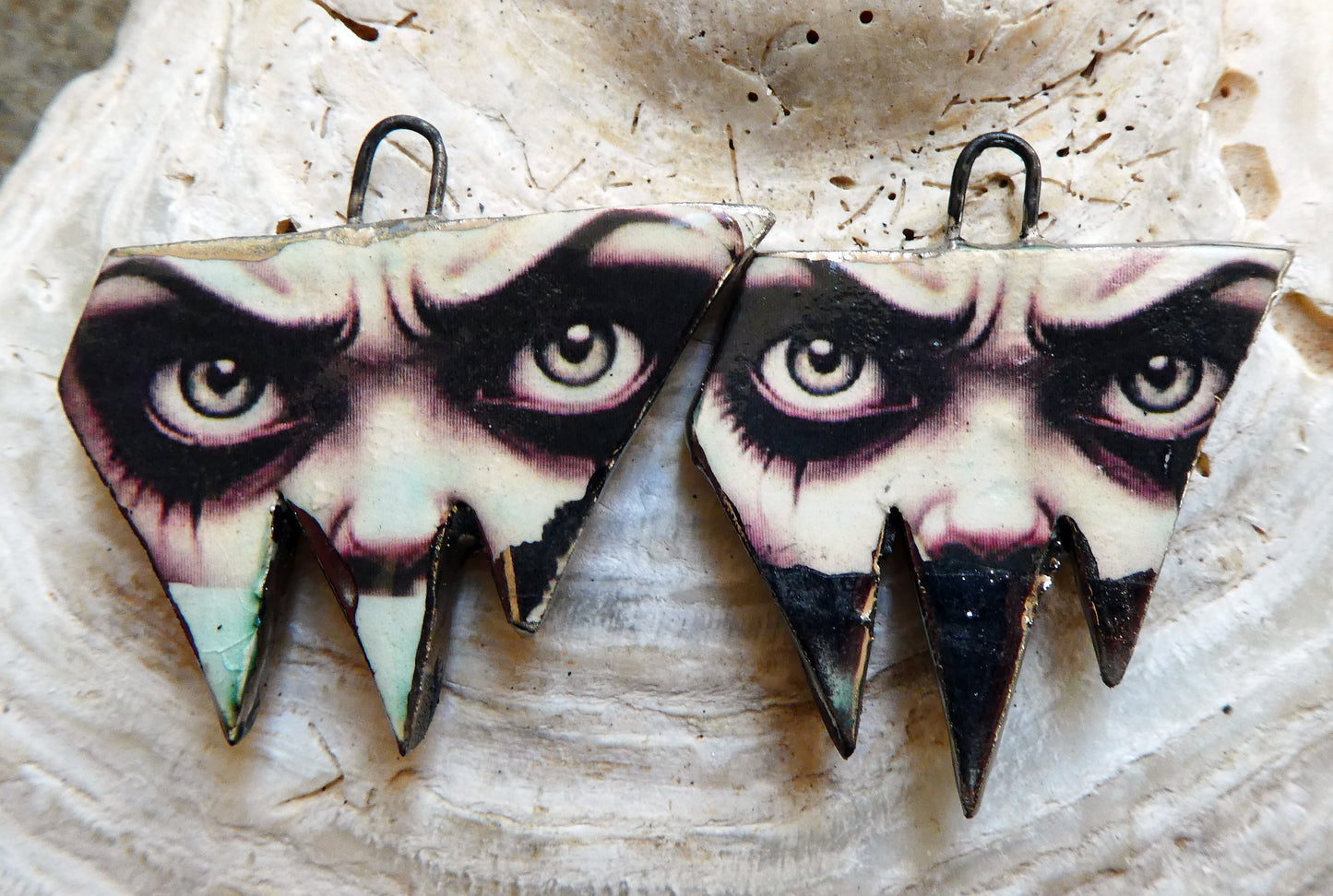 Ceramic Witch Decal Earring Charms#7