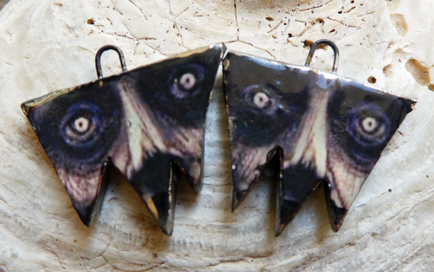 Ceramic Witch Decal Earring Charms#9