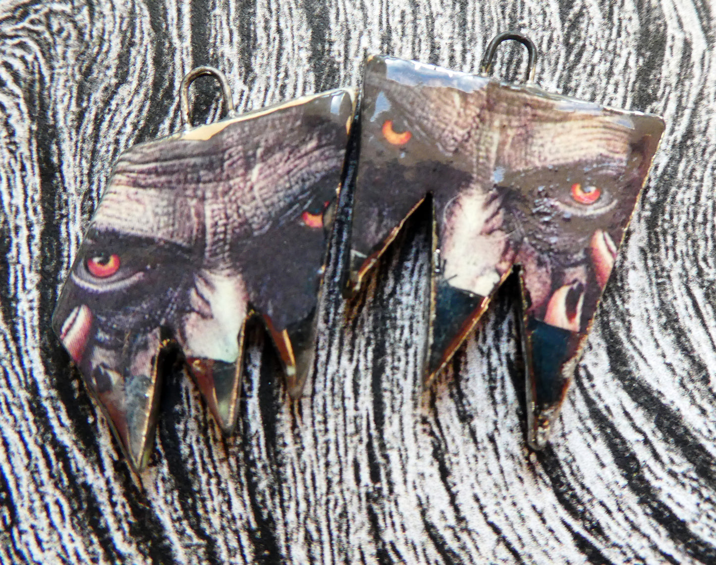 Ceramic Witch Decal Earring Charms#11