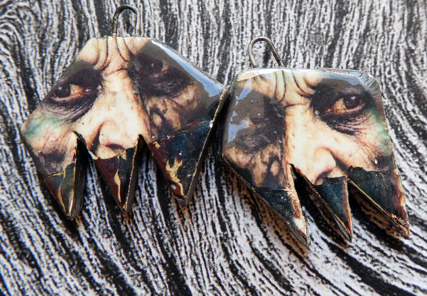 Ceramic Witch Decal Earring Charms#12