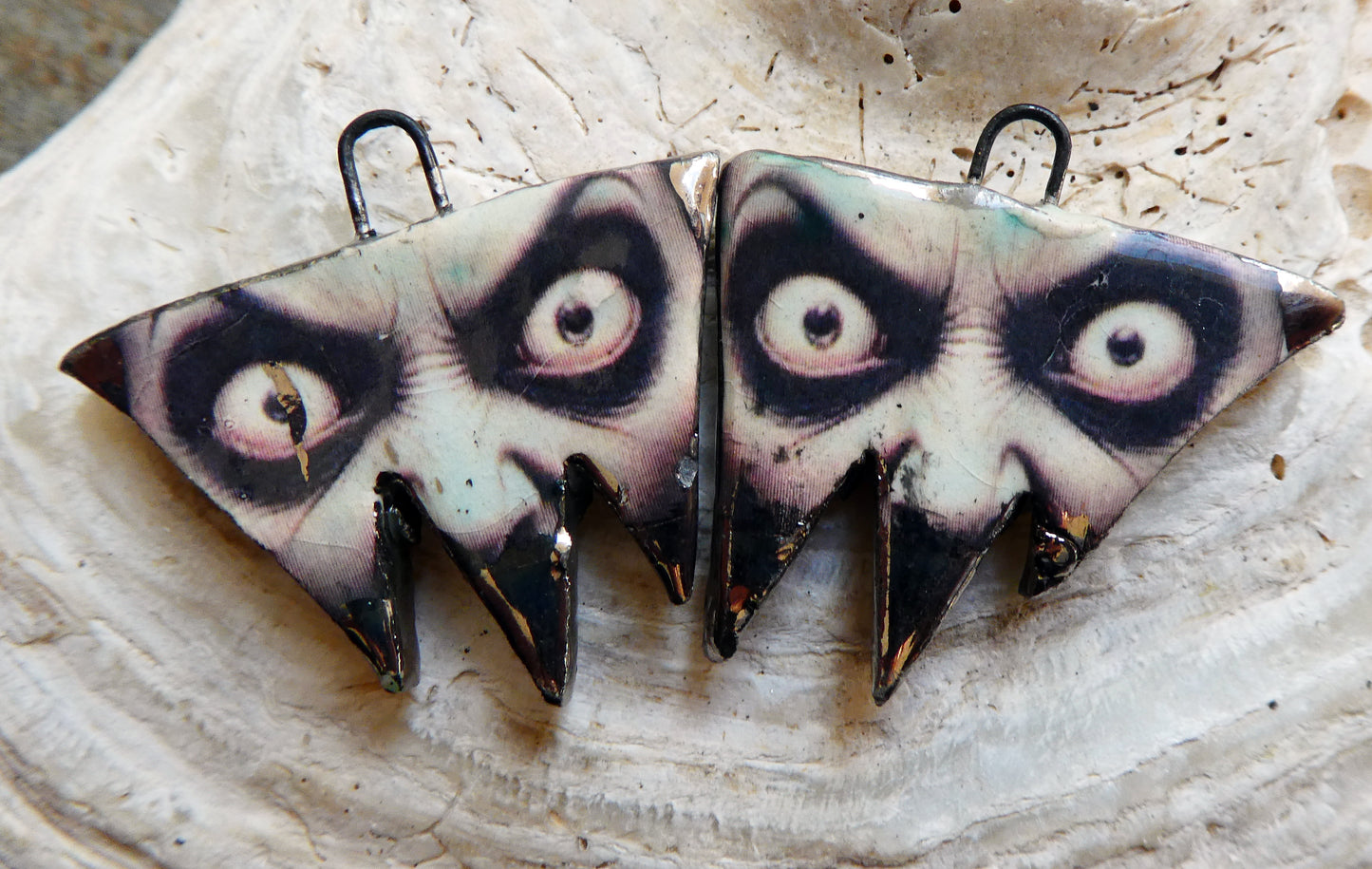 Ceramic Witch Decal Earring Charms#14