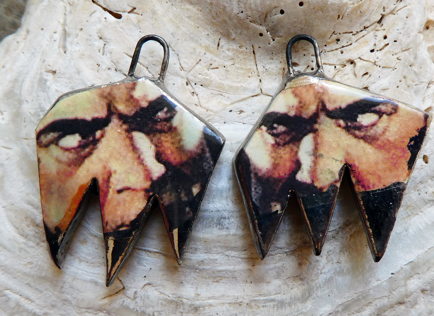 Ceramic Terror Decal Earring Charms#6